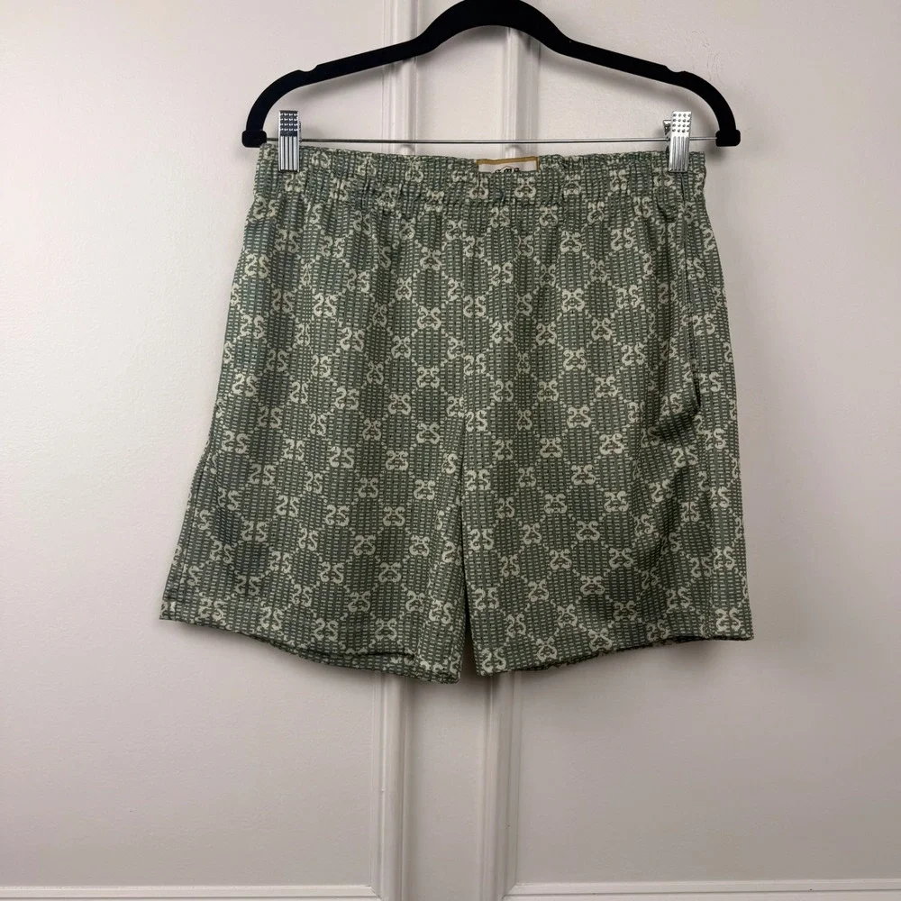 Street Market Supply SMS Monogram Mesh Shorts Mens Small Sage Green Streetwear